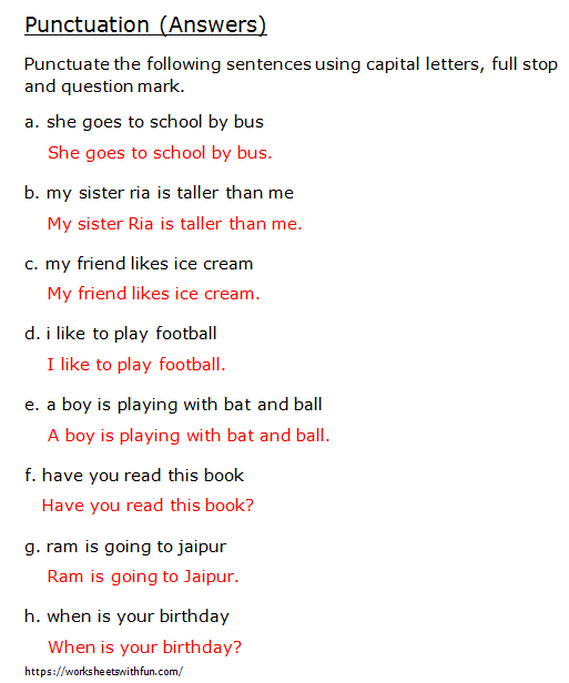 english-class-1-punctuation-punctuating-sentences-worksheet-2-answers